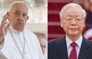 El Papa Francisco y Nguyen Phu Trong Crédito: Vatican Media/ Dominio público