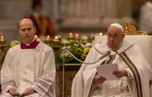 El Papa Francisco en la Solemnidad de la Conversión de San Pablo este 25 de enero Crédito: Daniel Ibáñez/ACI Prensa