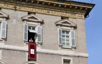 El Papa durante el ángelus de este domingo