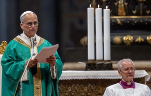 El Papa durante la Misa con motivo del Jubileo de los Pobres Crédito: Daniel Ibañez/ EWTN News