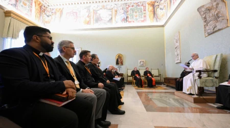 El Papa durante la audiencia