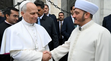 El Papa visita la Mezquita Azul