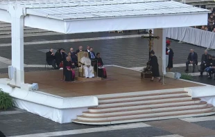 El Papa en la Plaza de San Pedro del Vaticano Crédito: captura de pantalla Vatican Media