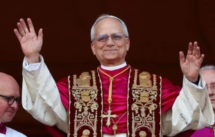 El Papa se asoma al balcón del Palacio Apostólica Crédito: Vatican Media