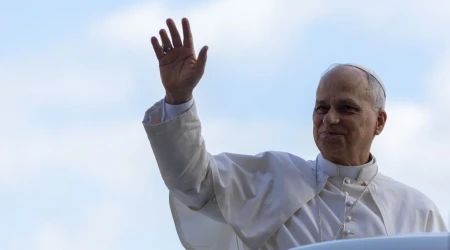 El Papa saluda a los fieles durante la Audiencia General