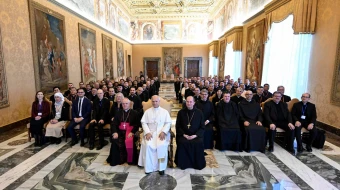 El Papa en la audiencia que mantuvo con los responsables diocesanos de liturgia en el Palacio Apostólico