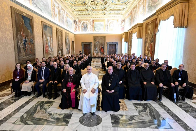 El Papa en la audiencia que mantuvo con los responsables diocesanos de liturgia en el Palacio Apostólico