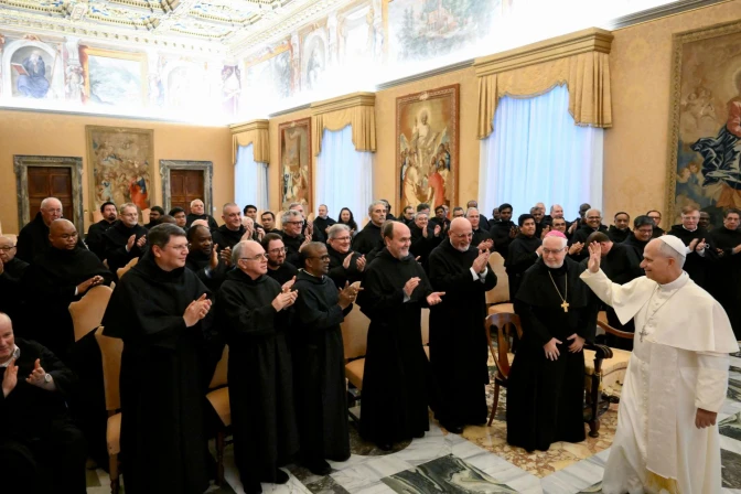 El Papa durante la audiencia