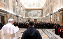 El Papa los recibió en la Sala Clementina del Vaticano