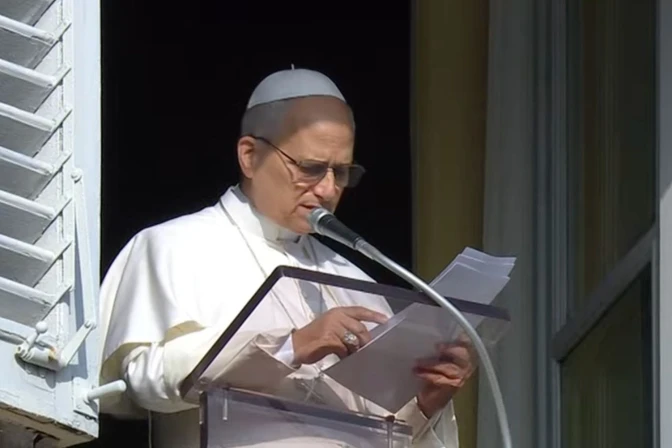 El Papa durante el Ángelus de este domingo