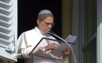 El Papa durante el Ángelus de este domingo