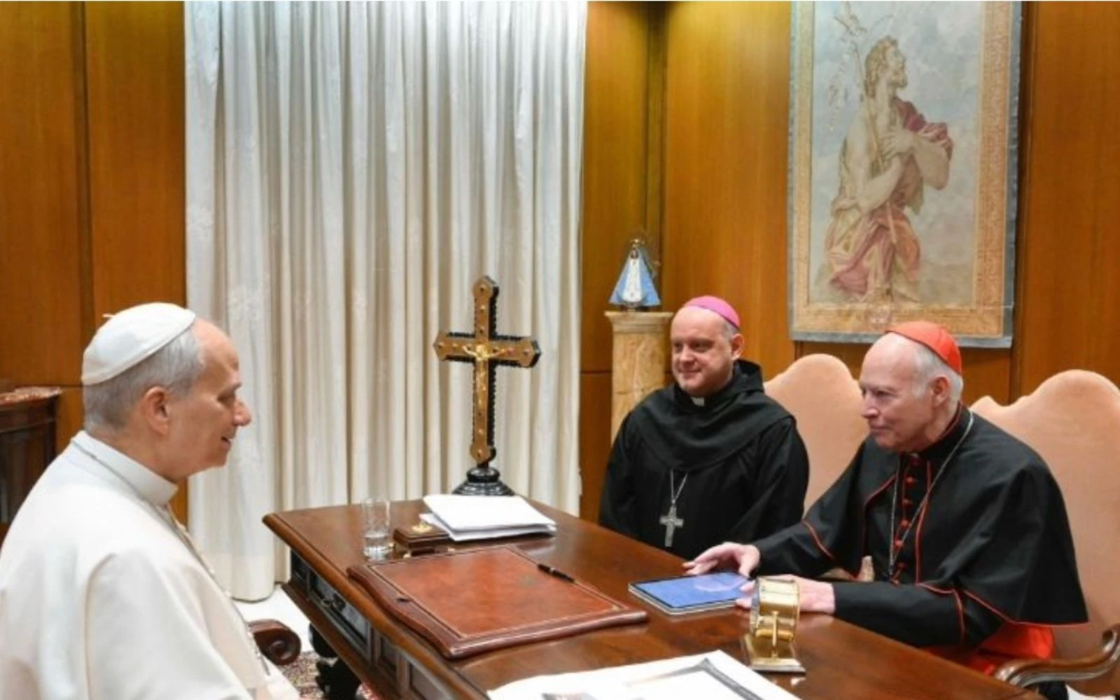 Foto del encuentro que mantuvieron este miércoles en el Palacio Apostólico del Vaticano, poco antes de la Audiencia General.?w=200&h=150