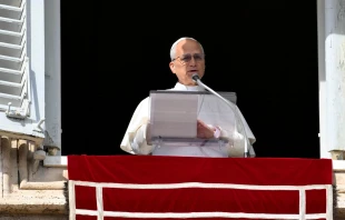 El Papa durante el Ángelus de este domingo Crédito: Daniel Ibañez/ EWTN News