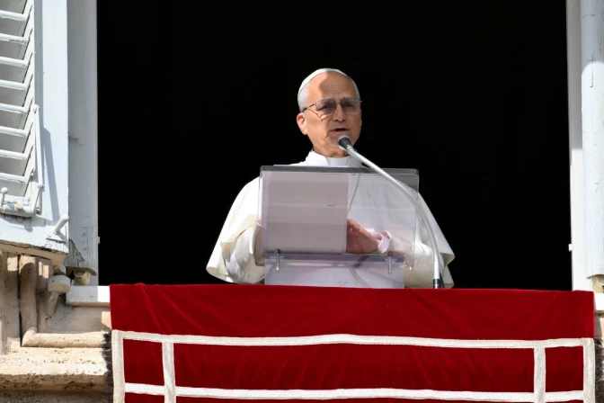 El Papa durante el Ángelus de este domingo