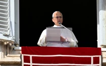 El Papa durante el Ángelus de este domingo