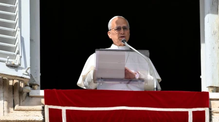 El Papa durante el Ángelus de este domingo