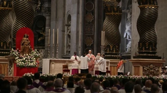 El Papa durante la Eucaristía