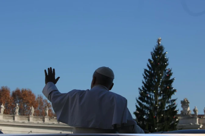 El Papa durante la Audiencia General de este miércoles