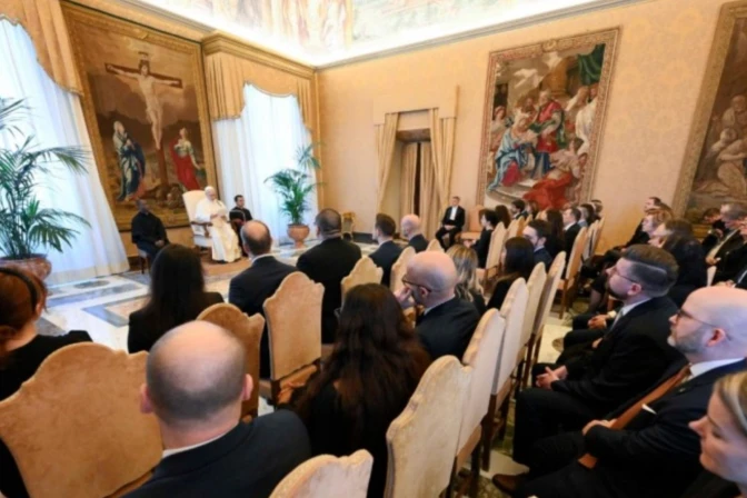 El Papa en la audiencia con políticos europeos