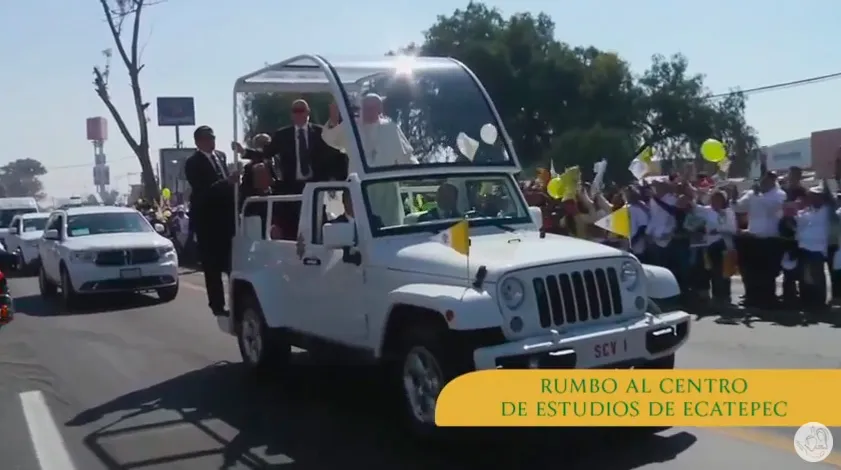 El Papa en Ecatepec. Captura Youtube