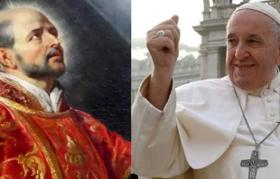 San Ignacio de Loyola/ El Papa Francisco. Cru00e9dito: Dominio Publico. Wikimedia Commons/ Vatican Media 