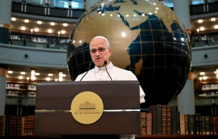 Encuentro del Papa León XIV con las autoridades y sociedad civil en Turquía Crédito: Vatican Media