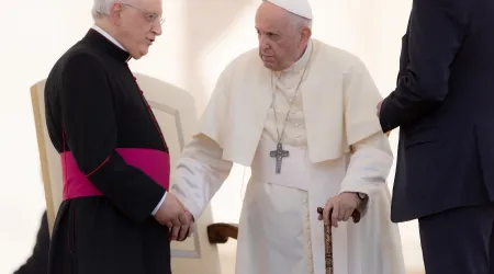 El Papa Francisco cambia la silla de ruedas por el bastón