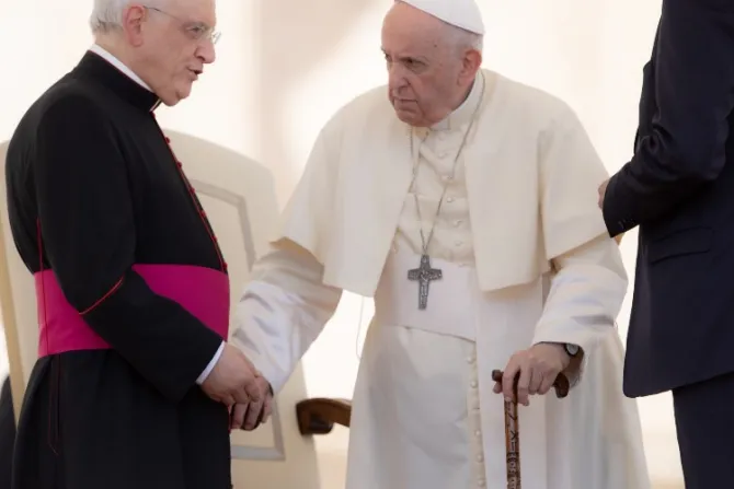 El Papa Francisco cambia la silla de ruedas por el bastón