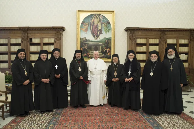Papa Francisco y coptos