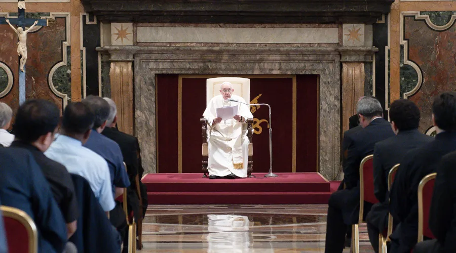 Papa Francisco en la audiencia con los claretianos. Foto: Vatican Media