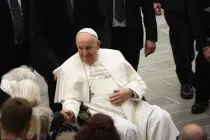 Papa Francisco a sus 87 años, audiencia general del 13 de diciembre de 2023.