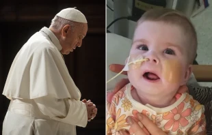 Papa Francisco / Indi Gregory, nacida en febrero y bautizada en septiembre, sufre una rara enfermedad mitocondrial degenerativa y ha estado recibiendo tratamiento de soporte vital con un ventilador en el Queen's Medical Center en Nottingham, Inglaterra. Crédito: Cortesía de Christian Concern / Vatican News