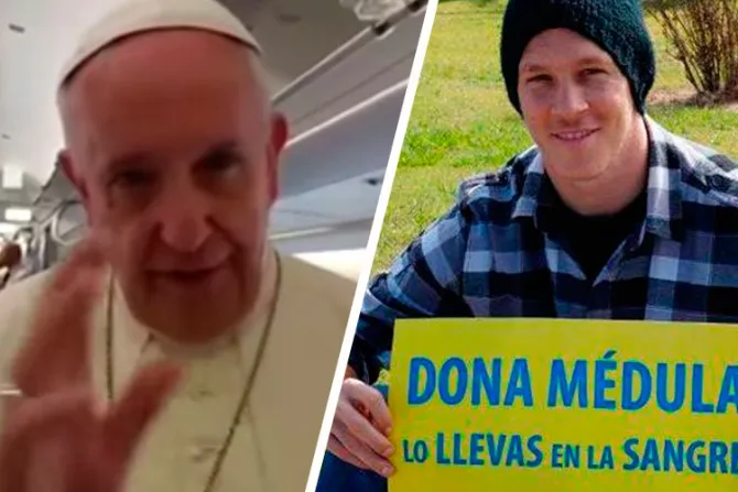 VIDEO: El sentido mensaje que Francisco envió desde el vuelo papal a un joven con leucemia