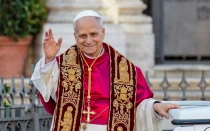 El Papa León XIV en la Basílica de Santa María la Mayor, el 25 de mayo de 2025.