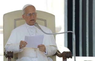 El Papa León XIV en la Audiencia Ggeneral del 25 de junio de 2025. Crédito: Vatican Media.