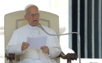 El Papa León XIV en la Audiencia Ggeneral del 25 de junio de 2025.
