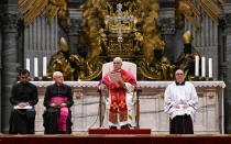 El Papa León XIV durante la vigilia de oración con ocasión del Jubileo de la Consolación.