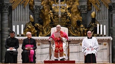 El Papa León XIV durante la vigilia de oración con ocasión del Jubileo de la Consolación.