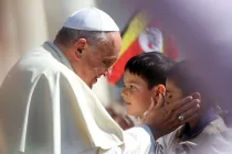 El Papa Francisco durante la audiencia general del miércoles el 30 de abril de 2014 en Ciudad del Vaticano.