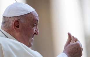 Imagen referencial del Papa Francisco Crédito: Daniel Ibáñez/ EWTN News