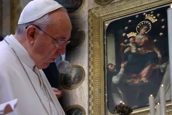 El Papa Francisco pronunció esta oración ante la Virgen del Rosario en Pompeya