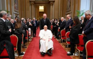 Papa Francisco durante la apertura del 95º año judicial del Tribunal del Estado de la Ciudad del Vaticano, el sábado 2 de marzo de 2024. Crédito: Vatican Media
