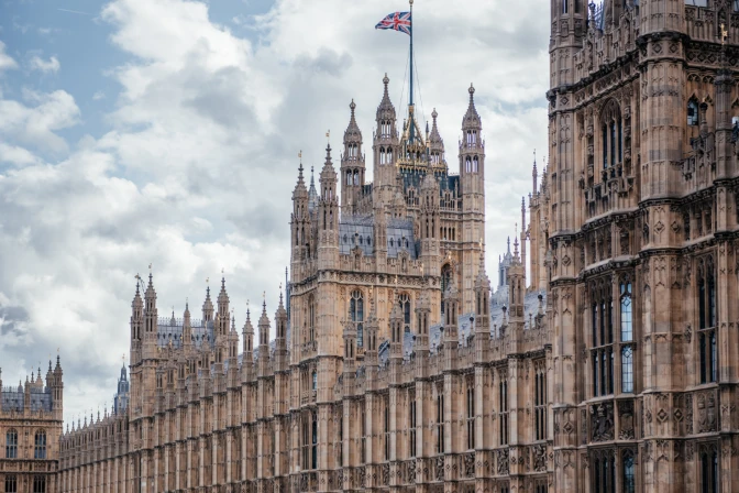 El edificio del Parlamento británico en Londres.