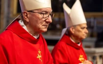 El Cardenal Pietro Parolin durante una de las Misas de Novendiales por el descanso del alma del Papa Francisco.