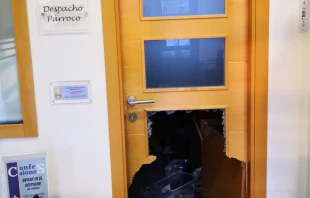 La parroquia de San Josemaru00eda en Alcorcu00f3n (Espau00f1a), vandalizada. Cru00e9dito: Parroquia de San Josemaru00eda. 