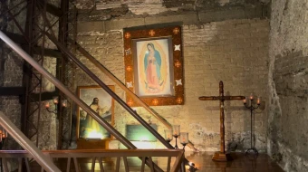 Rastros de la primera ermita donde se resguardó la imagen de la Virgen de Guadalupe dentro de la Antigua Parroquia de Indios.