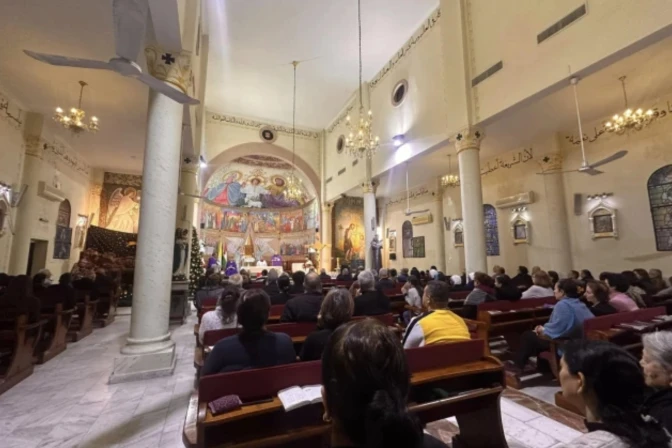 Santa Misa en la Parroquia de la Sagrada Familia en Gaza