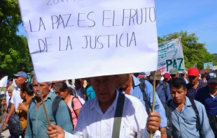 Peregrinación por la paz en Palenque, Chiapas. Crédito: Diócesis de San Cristóbal de las Casas