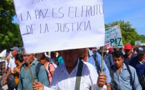 Peregrinación por la paz en Palenque, Chiapas.