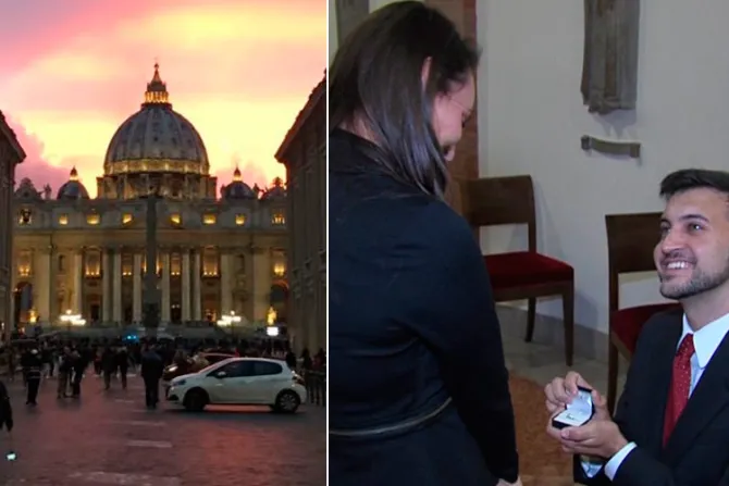 VIDEO: Sorprenden a novia con pedida de mano en Basílica de San Pedro
